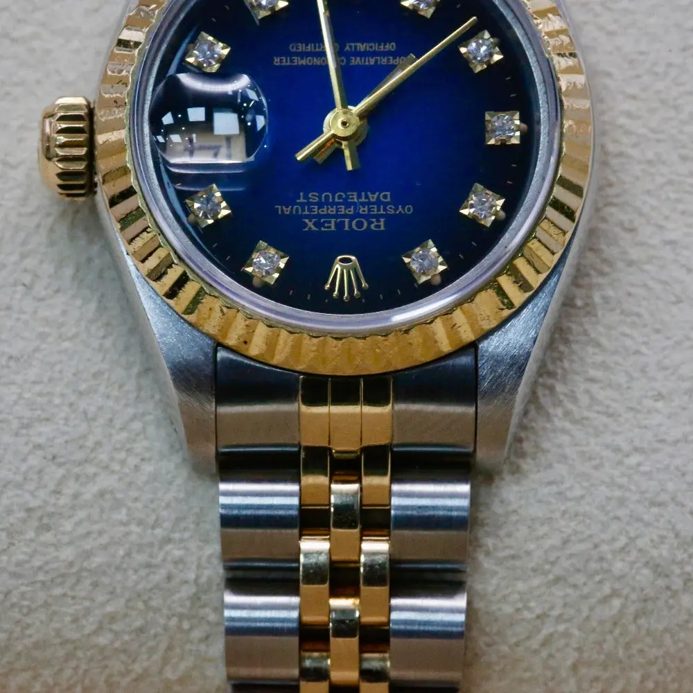 Rolex Datejust 26 Blue Ombre Dial 69173 Year: 1991 - Image 6
