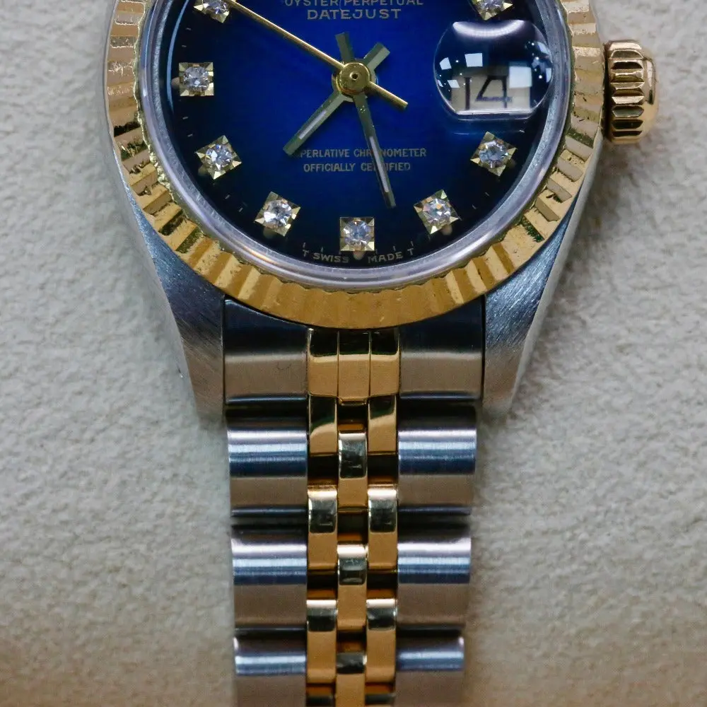 Rolex Datejust 26 Blue Ombre Dial 69173 Year: 1991 - Image 7