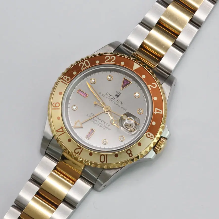 Rolex GMT Rootbeer 16713 Serti Dial Year: 1991 - Image 3